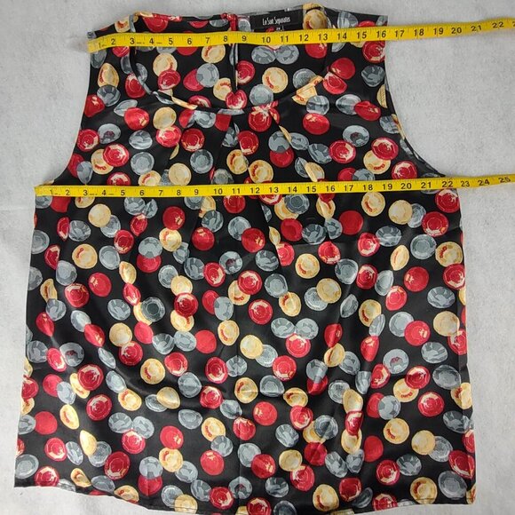 Le Suit Separates Womans Black, Red, Gray, Yellow Sleeveless Blouse Size 2X - Picture 8 of 11